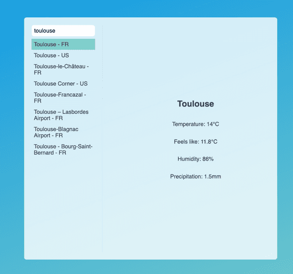 Figure 3. Weather information Figure 3. Weather information